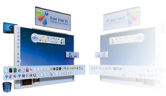 Ультракрасное взаимодействующее Whiteboard, умная доска с сильным писать программным обеспечением 3 лет гарантии 20kg