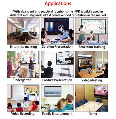 TFT LED Interactive Digital Whiteboard Smart Board Угол обзора 178 градусов 350 кд / м2 для класса