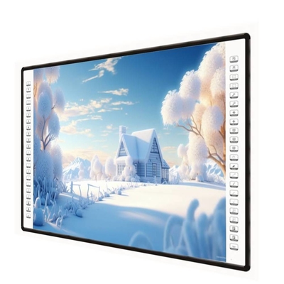 Интерактивная проекторная доска 4K 82 85 102 дюймовая боковая панель 10 сенсорных точек USB ПК ручка пальцем писать Белая доска для школ