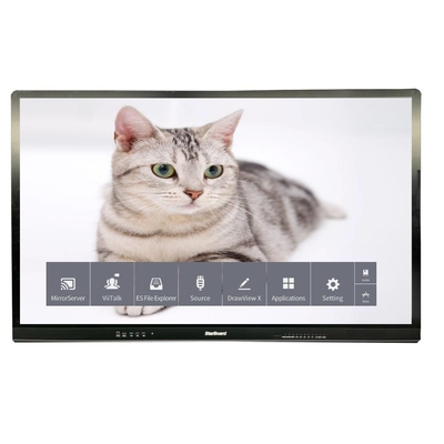 Капацитивный LCD Smart Board Touch 65 дюймов 4K 3840*2160 Антиотражающий закаленный стеклянный монитор Нет системы для телевидения Школьный торговый центр