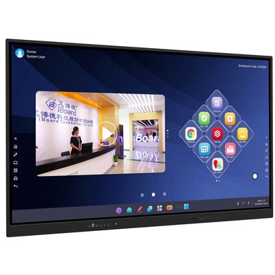 65 75 86 98 дюймовый LCD Smart Board Интерактивный 4 мм закаленное стекло Android Windows 10/11 Pro Touch Finger Smart Monitor