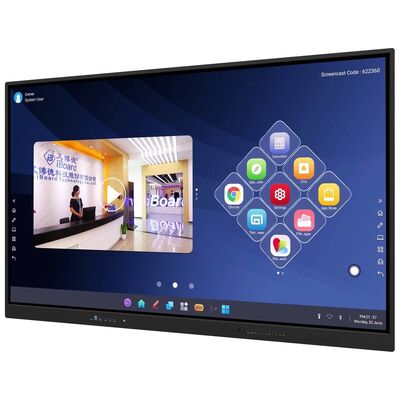 65 75 86 98 дюймовый LCD Smart Board Интерактивный 4 мм закаленное стекло Android Windows 10/11 Pro Touch Finger Smart Monitor