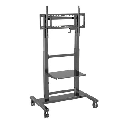 Регулируемая высота Интерактивная подставка для доски с грузоподъемностью 100 кг и 360° тормозными колесами для 55-86 дюймовых телевизоров