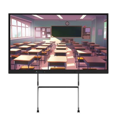 4K 65 75 86 98 110 дюймов Антиотражательная закаленная панель Интерактивная умная доска ИР-монитор Супер стройная рама компьютерный монитор для учебного мероприятия школьного собрания