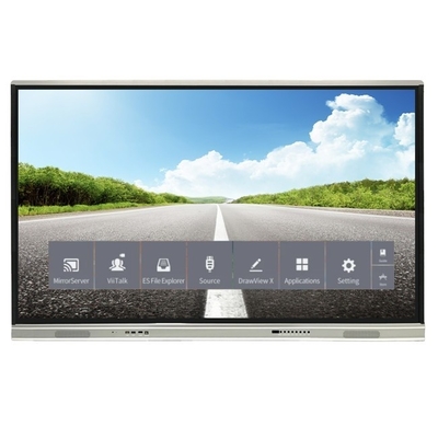 4K разрешение интерактивная плоская панель 350 яркость высокая яркость и 15W * 2 динамики Android 13 интерактивная доска для школьного образования и встреч