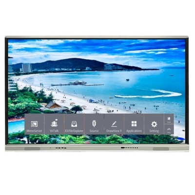 4K разрешение интерактивная плоская панель 350 яркость высокая яркость и 15W * 2 динамики Android 13 интерактивная доска для школьного образования и встреч