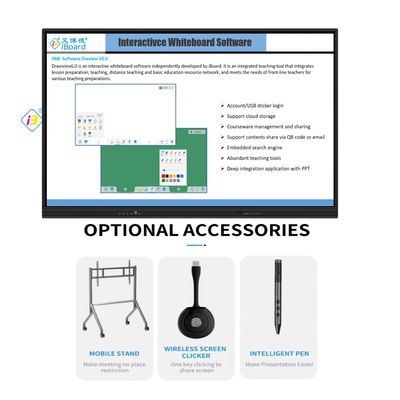 Большой размер 98 дюймов 4K LCD интерактивная умная доска сенсорная панель умный экран для класса электронная доска цифровая умная доска для обучения