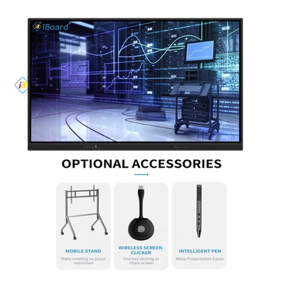 65 75 86 98 дюймовая 4K LCD интерактивная доска с сенсорной панелью Smart Classroom Электронная доска Цифровая умная доска для обучения