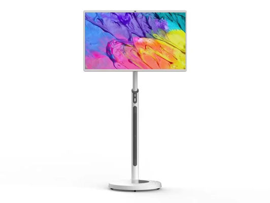 IBoard 27 32 дюймовый Android 13 Встроенная сенсорная панель смарт-телевизор LCD сенсорный экран Монитор скручиваемый подвижной стенд вращается с батареей