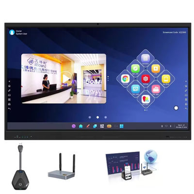 65 дюймовый 4K интерактивный WhiteBoard Smart Board Инфракрасный сенсорный экран интерактивная плоская панель для образовательной конференции