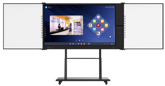 IBoard 4K 75-дюймовый дисплей с взаимосвязанными боковыми панелями Зеленый Черный Белый Цвет Android Windows Система складная для образования