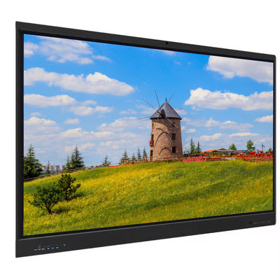 Светодиодная интерактивная смарт-доска 65 дюймов, 4K UHD дисплей с сенсорным экраном, Android 14, встроенная камера, микрофон, динамик для ПК, Wi-Fi, идеально подходит для школьного обучения, конференций и использования в офисе