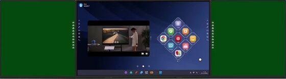 IBoard 4K 75 дюймовый дисплей с панелями зеленый черный белый Android ПК складной для образования