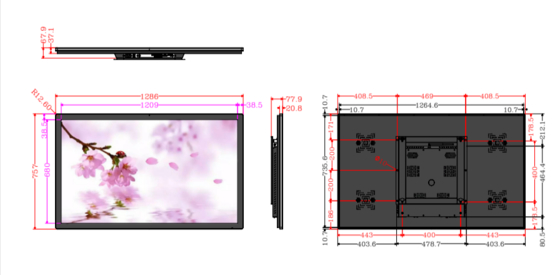 Улучшите впечатления от просмотра с цифровым тотемом с углом обзора 170 градусов, монитором настенного типа 32 43 49 55 дюймов, медиа-плеером для рекламы