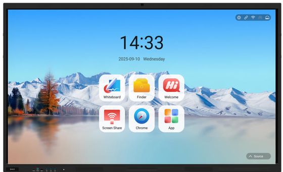 Фабрика оптом IBoard Интерактивная доска Android 14 8+128G Интерактивная плоская панель дисплей все в одном окне Опциональная беспроводная проекция экрана Интерактивная доска для школьного образования