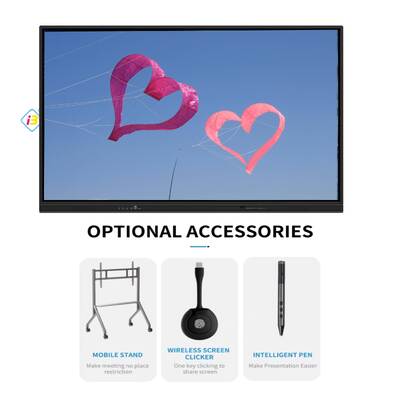 Интерактивная плоская панель IBoard Factory Android 9.0 со сроком службы 50 000 часов и 40 точками касания для улучшения преподавания