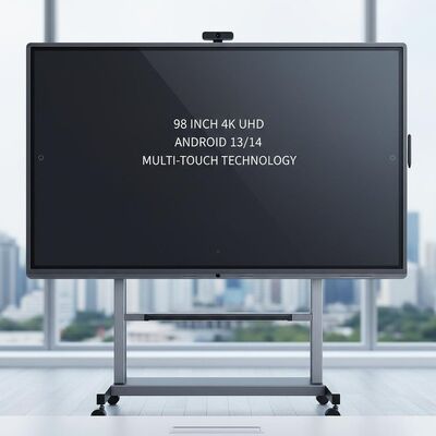 98 Inch 4K UHD Android 13/14 Interactive Whiteboard Smart Board with Multi-Touch Technology