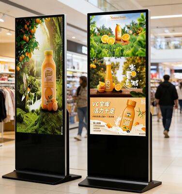 55/65/75 Внутренний сенсорный экран LCD Реклама Тотем Вертикальный киоск CMS Программное обеспечение LED дисплей Цифровые вывески и дисплеи
