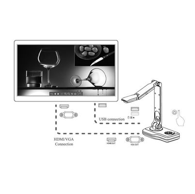 камера 8.0MP 11LED документа визуализатора 1080P с Softbox
