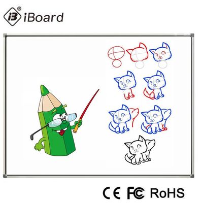 16:9 Whiteboard образования 96 дюймов касание взаимодействующего ультракрасное для класса