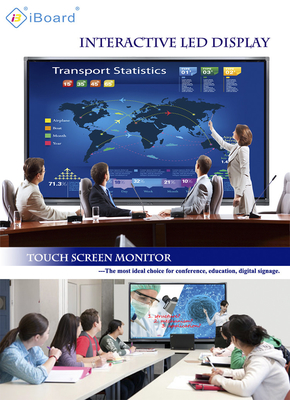 Монитор экрана касания СИД 75inches TFT взаимодействующий с инфракрасн ПК AIO техническим