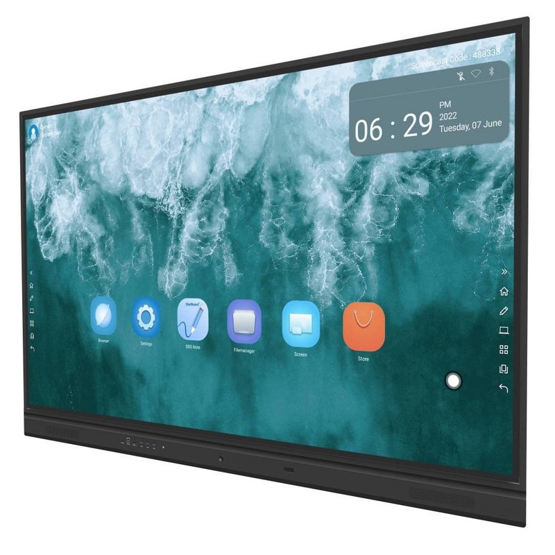 IBoard 75-TE-QS для Болгарии 400cd/m2 48MP камера и 8 микрофон встроенный с Android 13 4+32G ram и хранилище для школ