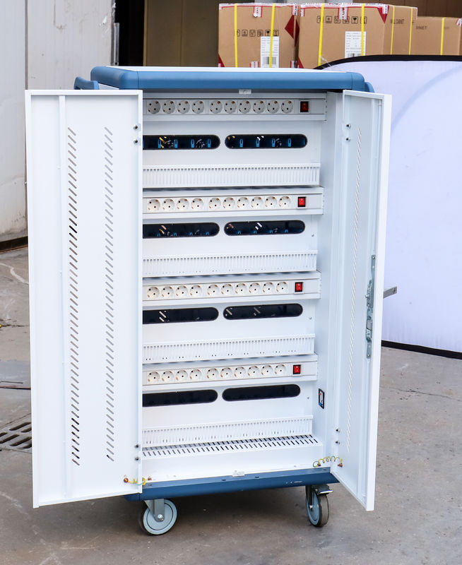 CE AC зарядка DC зарядка и USB Type-A Type-C хранилище IPad зарядка тележка мобильный зарядный шкаф с колесами