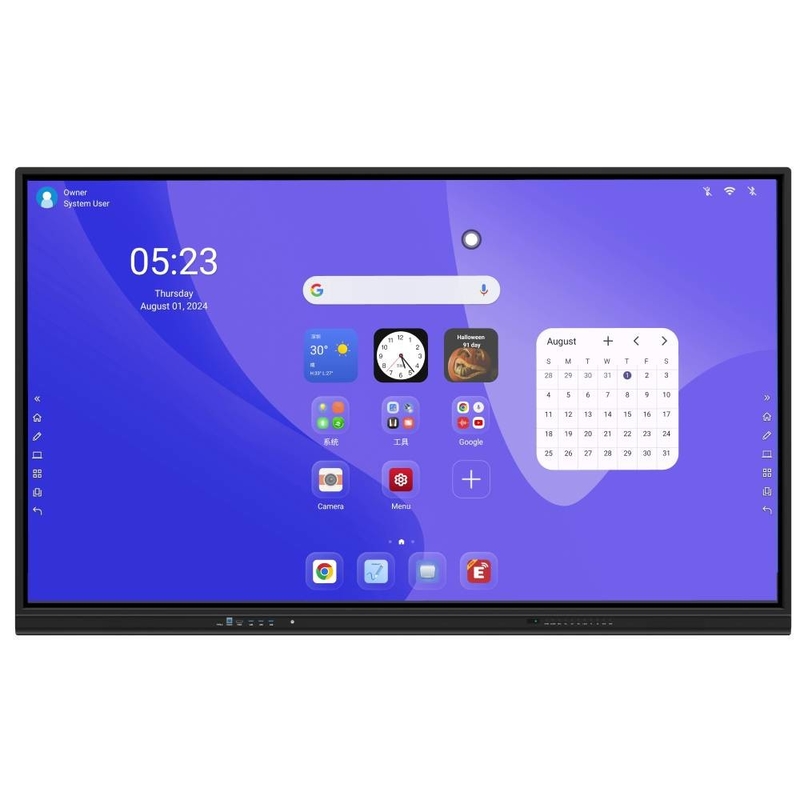 Интерактивная плоская панель Android 14 8+128G 50 точек касания доска программного обеспечения язык OEM для школьного образования встречи