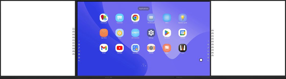 Прямая поставка с завода IBoard Android 14 8+128G Интерактивная плоская панель ИК-инфракрасный порт, поддержка 20 касаний, с функцией Screen Share, интерактивная доска с маркером для письма, боковая доска для школьного образования