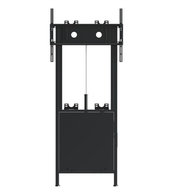 Электрическая мобильная стойка с регулируемой высотой, напольная стойка для телевизора/интерактивной панели до 86 дюймов