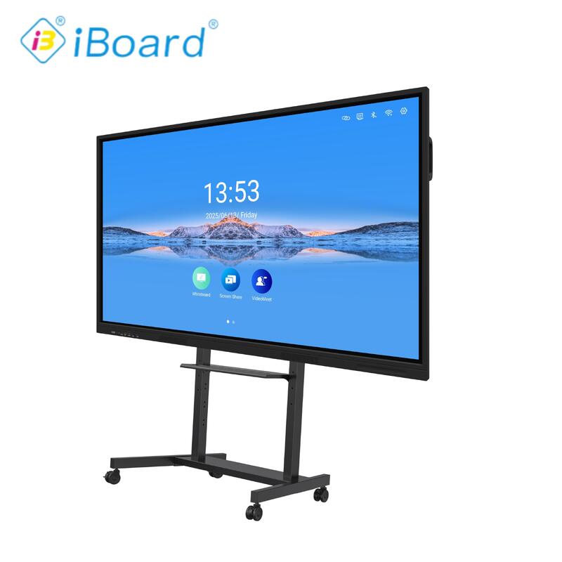 Popular Interactive Flat Panel 75 Inch 4k Resolution Smart Touch with New Android System Equipment for Classroom Office Meeting