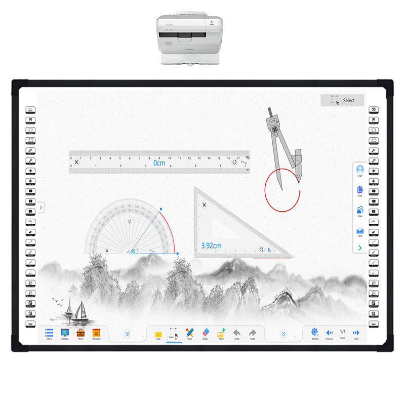 iBoard Factory Digital Smart Whiteboard Aluminum Frame Nano Ceramic Surface For Classroom Teaching Touch Panel Interactive Whiteboard