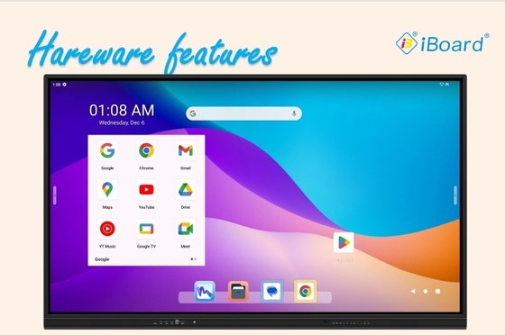 Сертифицированный Google EDLA интерактивный сенсорный монитор с системой Android 13 и программным обеспечением для записи
