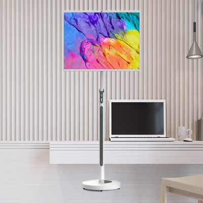 32 дюйма Android System 8+128G Mobile Smart touch screen At Home Floor Standing Портабельный смарт телевизор встроенная камера
