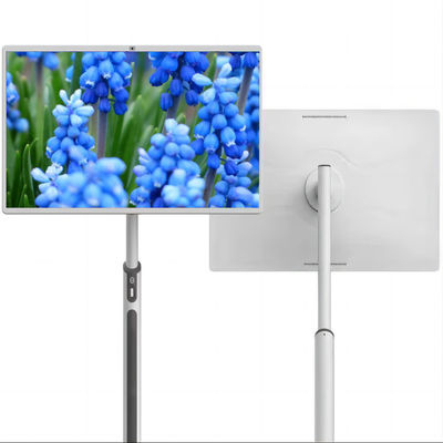 32-дюймовый FHD Android 13 8+128 ГБ 8-ядерный Smart TV на колесах, пульт дистанционного управления, сенсорный экран, монитор с батареей, 13-мегапиксельная камера, портативный поворотный телевизор