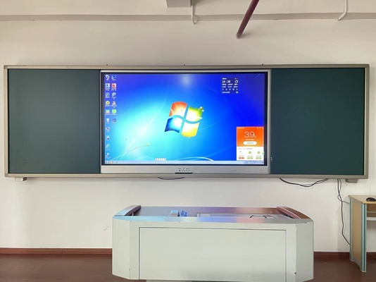 Intelligent Sliding Black Green Whiteboard Compatible With 65/75/86 Inch Smart Panel Touch Whiteboards For Media Classroom University College Office Meetings