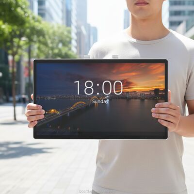 Киоск с сенсорным экраном и встроенным сканером QR-кодов, модный дизайн, контрастность 4000:1, разработан для взаимодействия с клиентами