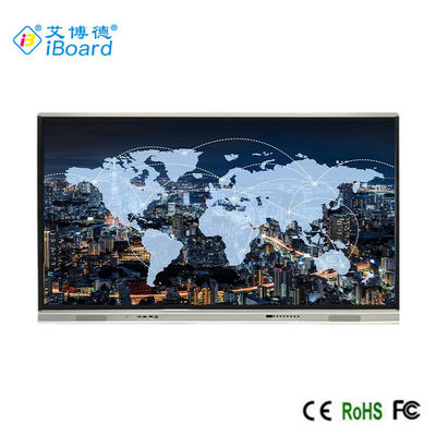 Экран касания Whiteboard 75 дюймов взаимодействующий 1651x929mm, Android8.0, черный и серебряный